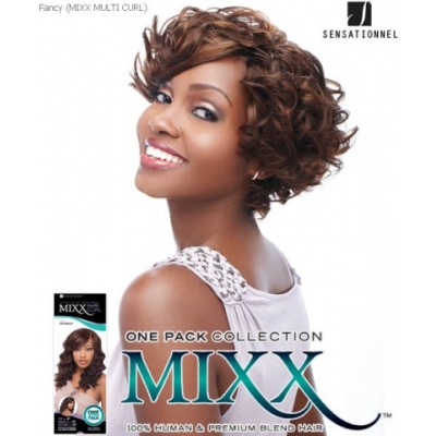 Sensationnel Mixx Multi Curl Short FANCY SHORT - Human Blend Weave Extensions