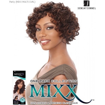 Sensationnel Mixx Multi Curl Short PERKY SHORT - Human Blend Weave Extensions