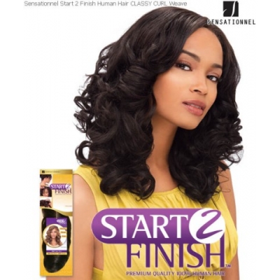 Sensationnel Start 2 Finish CLASSY CURL 14 - Human Hair Weave Extensions