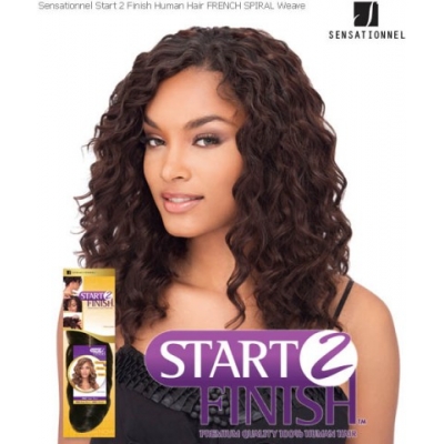 Sensationnel Start 2 Finish FRENCH SPIRAL 12 - Human Hair Weave Extensions