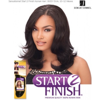 Sensationnel Start 2 Finish J-BODY DUAL 12 - Human Hair Weave Extensions