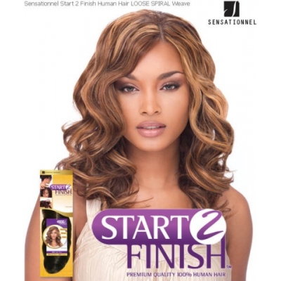 Sensationnel Start 2 Finish LOOSE SPIRAL 14 - Human Hair Weave Extensions