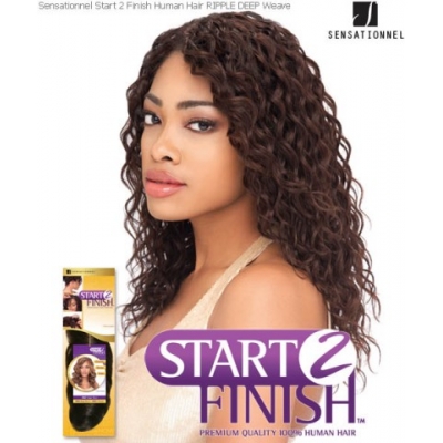 Sensationnel Start 2 Finish RIPPLE DEEP 12 - Human Hair Weave Extensions