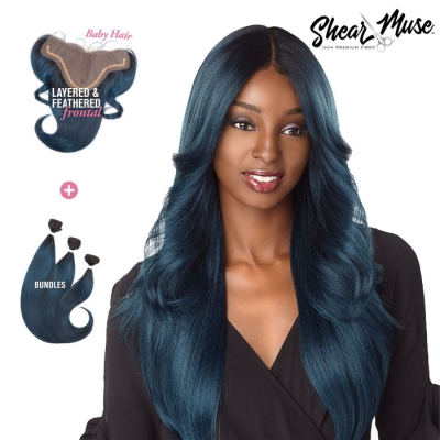 Sensationnel Synthetic Shear Muse Weave Bundle - FRONTAL YAKI FEATHER 16.18.20