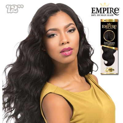 Sensationnel EMPIRE 100% Human Hair 3 Way Part Lace Closure - BODY WAVE 12