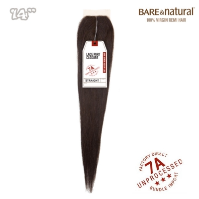 Sensationnel BARE & NATURAL Vergin Human Hair Lace Part Closure - STRAIGHT 14