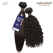 Sensationnel Bare & Natural Unprocessed Virgin HH Wet & Wavy 10A - JERRY CURL 12  CLOSURE