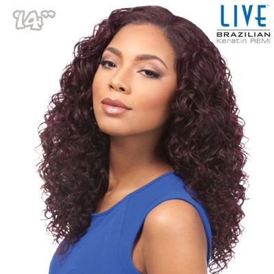 Sensationnel LIVE 100% Human Hair Brazilian Keratin Remi Human Hair Weave -  SPIRAL WAVE 14