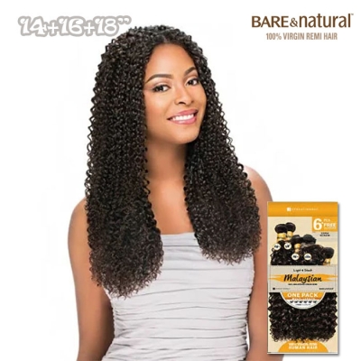 Sensationnel Bare & Natural Malaysian Virgin Remi Human Hair Weave - CORK SCREW 14.16.18