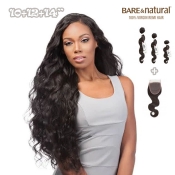 Sensationnel Bare & Natural Virgin Remi Human Hair 4x4 Lace Closure + Bundle Deal - BODY WAVE 10.12.14