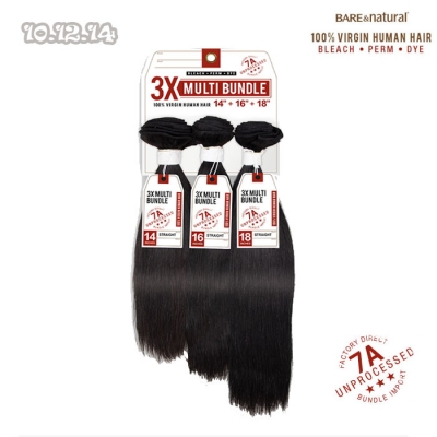 Sensationnel Bare & Natural 7A 3X MULTI BUNDLE - STRAIGHT 10.12.14