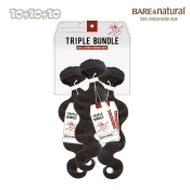 Sensationnel BARE & NATURAL Unprocessed 100% 7A Virgin Human Hair Triple Bundle - BODY WAVE 10.10.10