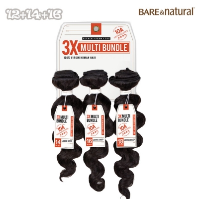 Sensationnel Bare & Natural 10A 3X Multi Bundle - LOOSE DEEP 12.14.16