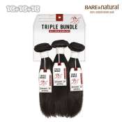 Sensationnel BARE & NATURAL Unprocessed 100% 7A Virgin Human Hair Triple Bundle - STRAIGHT 16.16.16