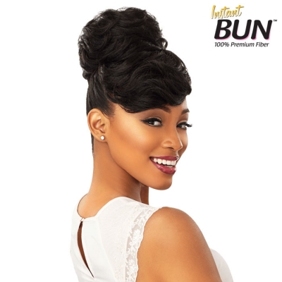 Sensationnel 100% Premium Fiber Instant Bun with Bangs - CARLA