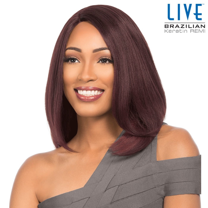 Sensationnel Live Brazilian Keratin Remi Human Hair Lace Wig Live Yaki 18 