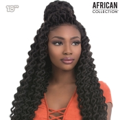 Sensationnel African Collection 3x Pre-Looped Crochet Braid - FAUX LOCS CURLY 18