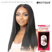 Nutique Illuze Human Hair Blend Clip In Extension - STRAIGHT 18 (7pcs)