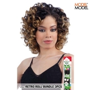 Model Model Remy Human Hair Weave QUTIX RETRO ROLL BUNDLE 3PCS