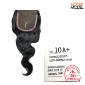 Model Model Unprocessed 100% Human Hair 4X4 10A+ BODY WAVE BANG CLOSURE 12