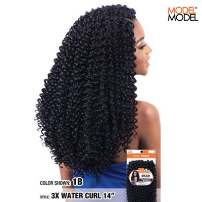 Model Model Glance Crochet Braid - 3X WATER CURL 14