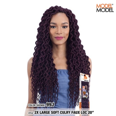 Model Model GLANCE 2X LARGE SOFT CURLY FAUX LOC 20 Braid