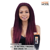 Model Model Glance 2X NATURAL FINISHED BOX BRAID 18