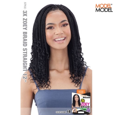 Model Model GLANCE 3X ZOEY BRAID STRAIGHT 12 BRAID