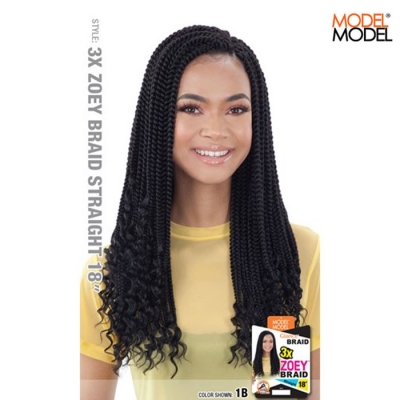 Model Model GLANCE 3X ZOEY BRAID STRAIGHT 18 BRAID