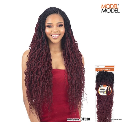 Model Model Glance Synthetic Braid - 3X WAVY FEATHERED TWIST 24