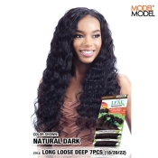 Model Model Nude Leaf Brazilian Remy Weave - NATURAL LOOSE LONG 7 PCS (18 20 22)