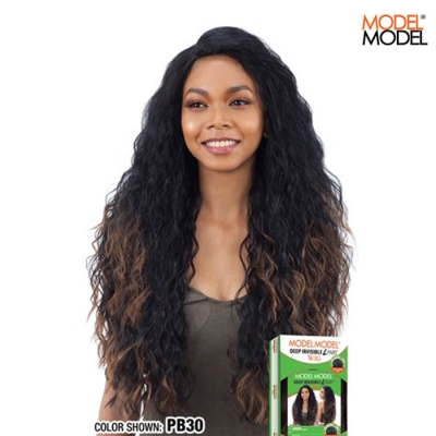 Model Model EQUAL Deep Invisible L-Part Wig - JOSEE