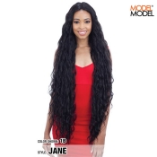 Model Model Synthetic Hair Deep Invisible Hand-Tied Part Wig - JANE