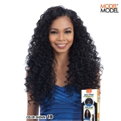 Model Model EQUAL Oval Part Crochet Wig - BEACH TWIST