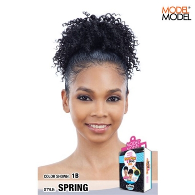 Model Model Synthetic Hair Drawstring Ponytail - BANG & PONY POM SPRING 2Pcs