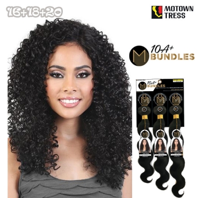 Motown Tress 100% Virgin Brazilian 10A Bundle - BOHEMIAN CURL (16 18 20)