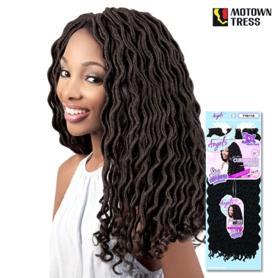 Motown Tress 3X CROCHET FEATHER LITE PRE LOOP CURL FAUXLOC BRAID 18 - C.CFAUX183