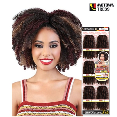 Motown Tress 6X Crochet Feather lite Spring Coil Curl 7 - C.COIL76