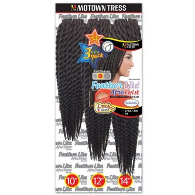 Motown Tress CROCHET FEATHERLITE AFRO TWIST 10 12 14 - CFAT.14M