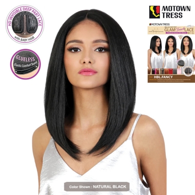 Motown Tress Glam Touch Human Hair Blend Glueless HD Lace Wig - HBL.FANCY