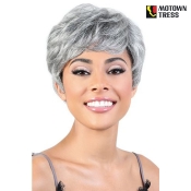 Motown Tress Human Hair Silver Gray Hair Collection - SH.AISHA