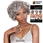 Motown Tress Silver Gray Hair Collection Synthetic Glueless HD Lace Part Wig - SVLP.WYNT