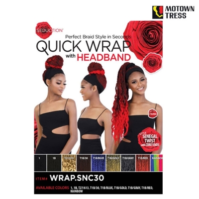 Motown Tress Seduction Synthetic Hair Quick Wrap Headband Wig - WRAP.SNC30