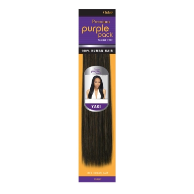 Outre Premium Purple Pack Human Hair Yaki 12"