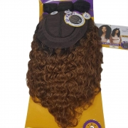 Outre Purple Pack Brazilian Boutique Human Hair Blend Weaving + W Part Closure - DEEP WAVE 14.16.18