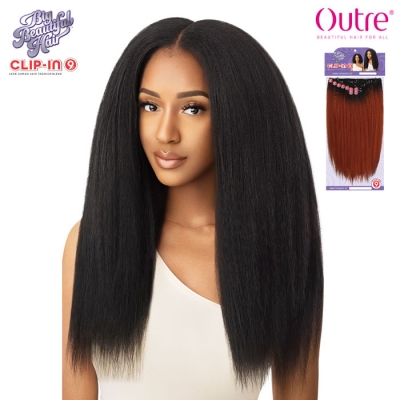 Outre Human Hair Blend Big Beautiful Hair Clip In 9 - KINKY STRAIGHT 18