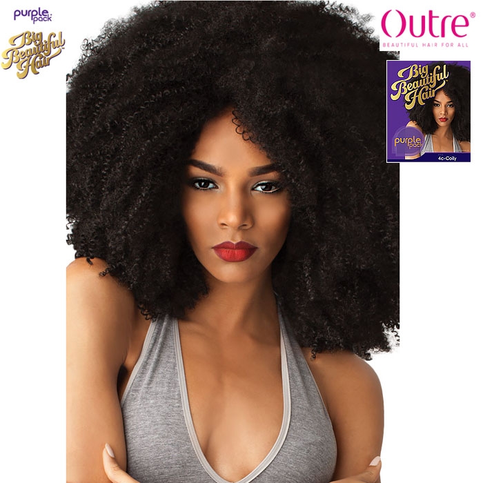 Outre Purple Pack Big Beautiful Hair 1 Pack Solution Human Hair Blend  Weaving Hair - 4C-COILY