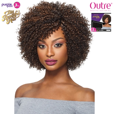 Outre Purple Pack Human Hair Blend Big Beautiful Weave 3PCS - 4A-KINKY