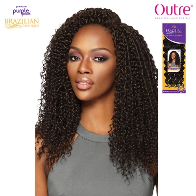 Outre Purple Pack Brazilian Boutique Human Hair Blend Weaving - VIRGIN CURLY 18.18.18