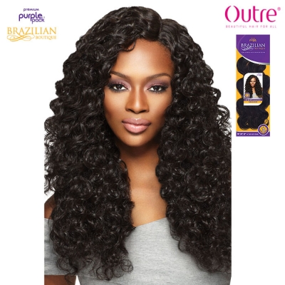 Outre Purple Pack Brazilian Boutique Human Hair Blend Weaving - VIRGIN DEEP 18.20.22